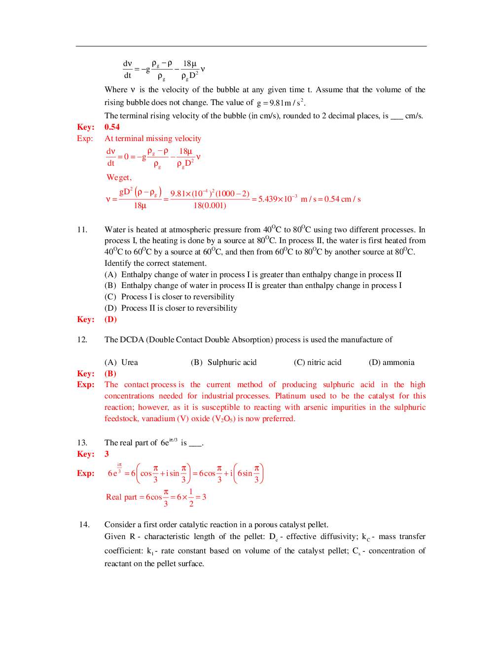 GATE Chemical Engineering Previous Year Question Papers With Answers (2017-2012) - Page 5
