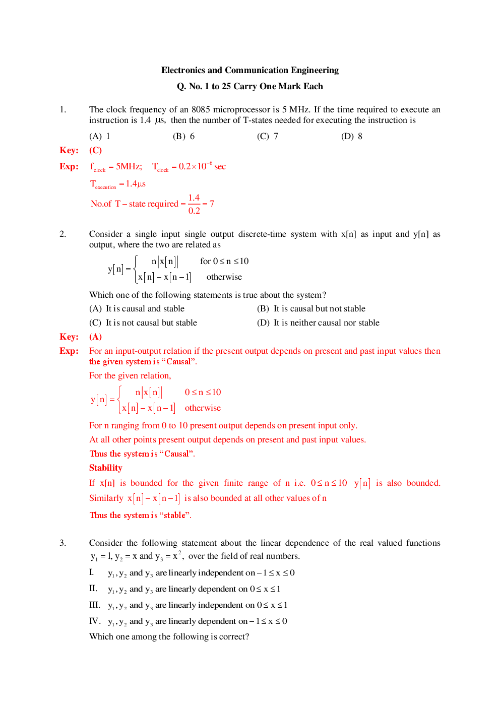 GATE Electronics & Communication Engineering Previous Year Question Papers With Answers (2017-2012) - Page 2