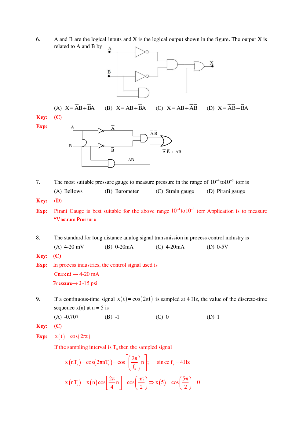 GATE Instrumentation Engineering Previous Year Question Papers With Answers (2017-2012) - Page 4