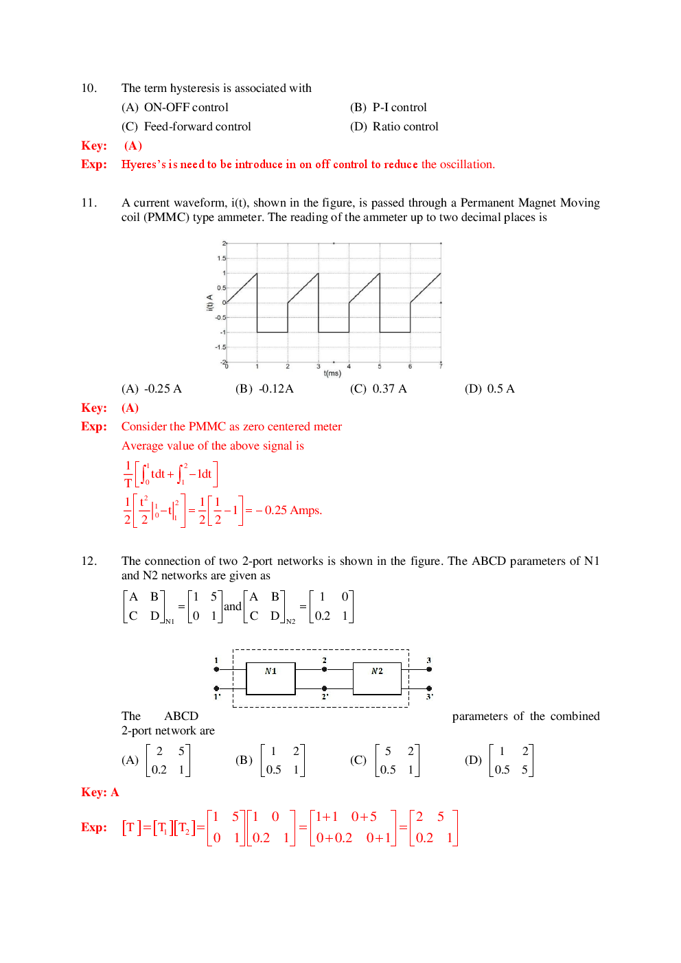 GATE Instrumentation Engineering Previous Year Question Papers With Answers (2017-2012) - Page 5