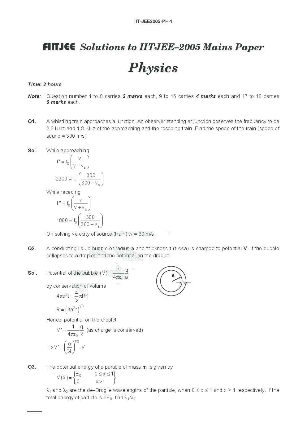 IIT JEE QUESTION PAPERS PAPER I 2005-2015 - Page 2