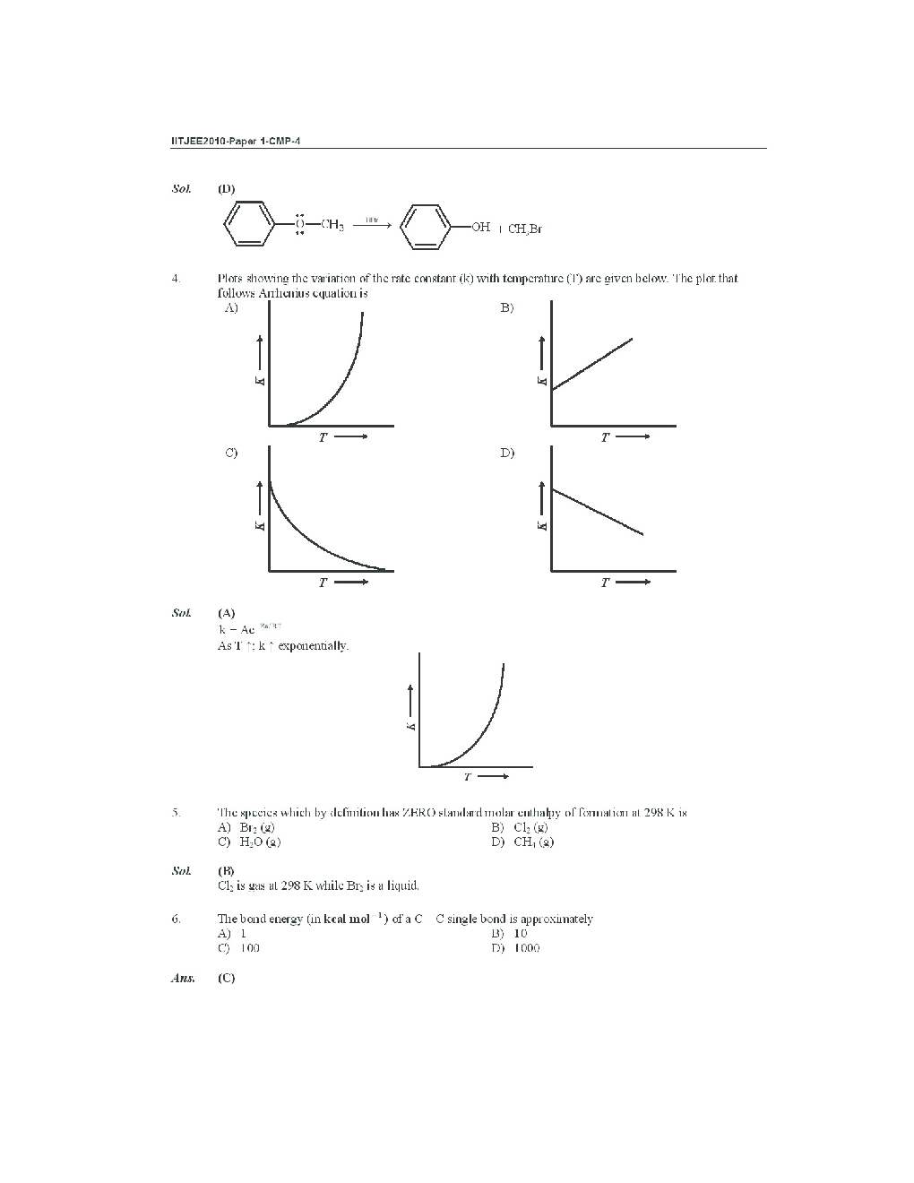 IIT JEE QUESTION PAPERS PAPER 1 WITH SOLUTIONS 2010 - Page 5