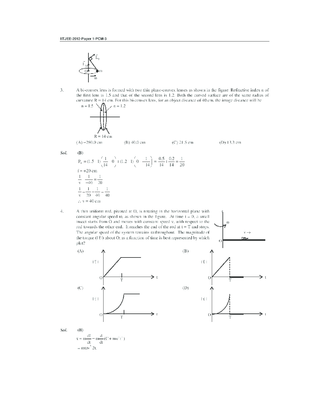 IIT JEE QUESTION PAPERS PAPER 1 WITH SOLUTIONS 2012 - Page 4