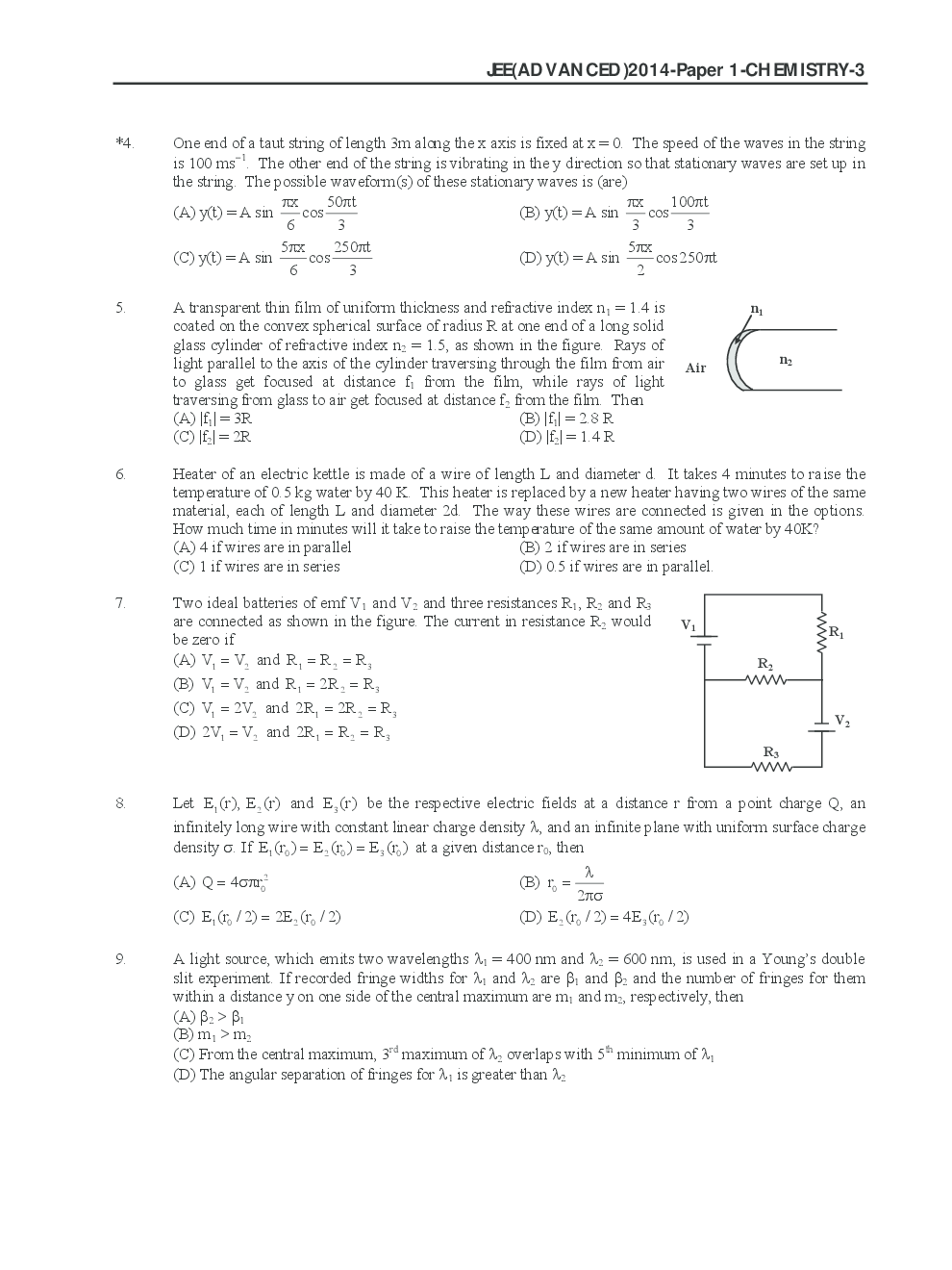 IIT JEE QUESTION PAPERS PAPER 1 WITH SOLUTIONS 2014 - Page 4