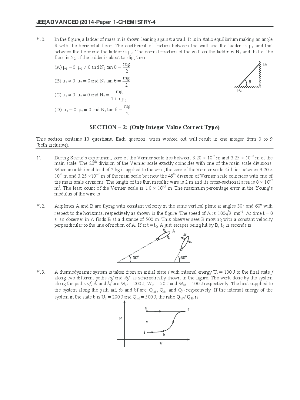 IIT JEE QUESTION PAPERS PAPER 1 WITH SOLUTIONS 2014 - Page 5