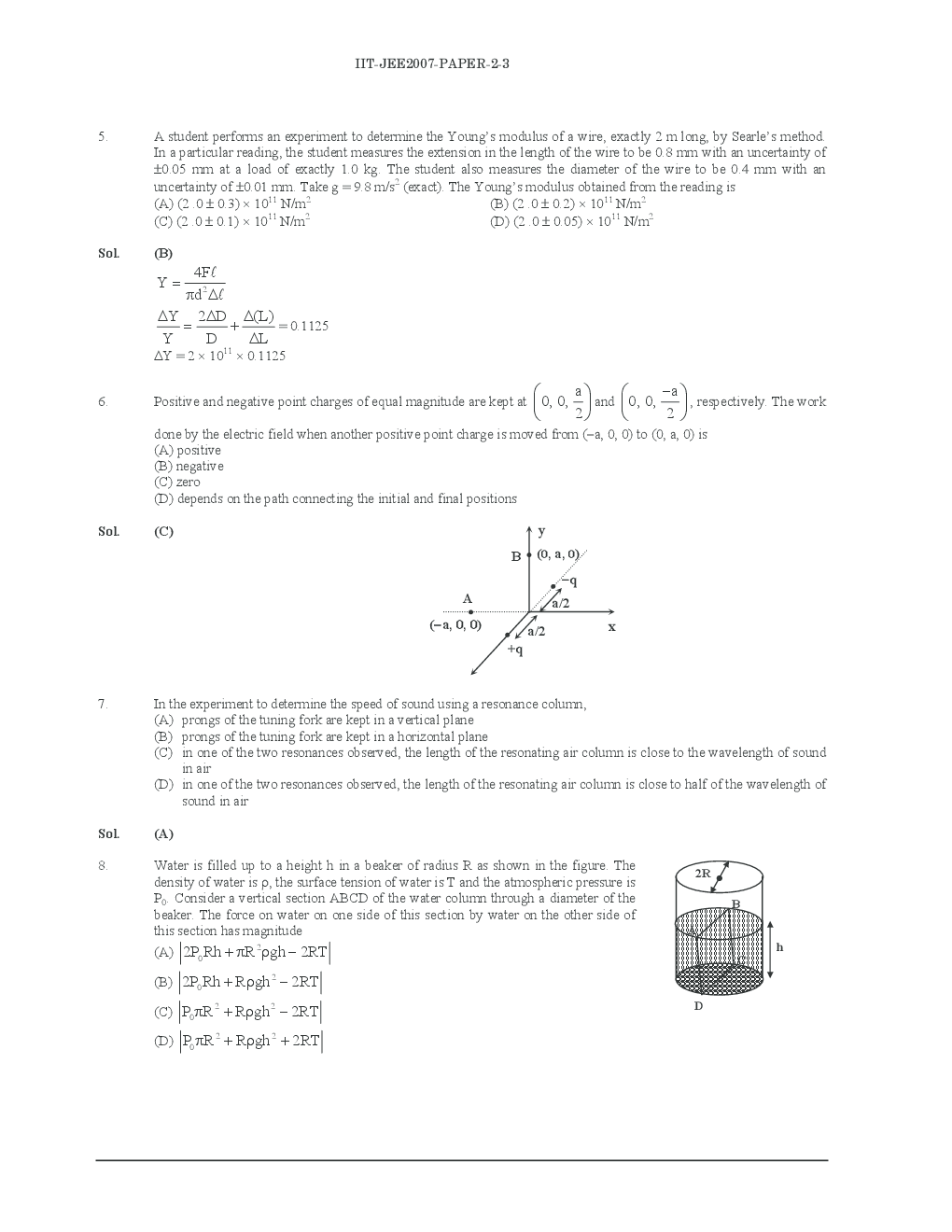 IIT JEE QUESTION PAPERS PAPER 2 WITH SOLUTIONS 2007 - Page 4