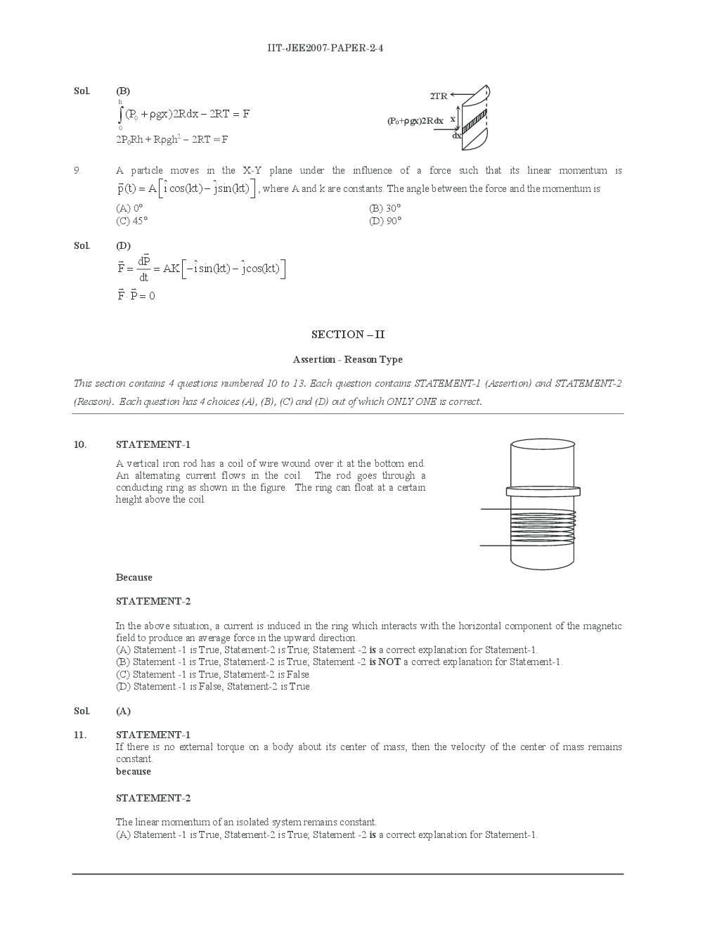 IIT JEE QUESTION PAPERS PAPER 2 WITH SOLUTIONS 2007 - Page 5
