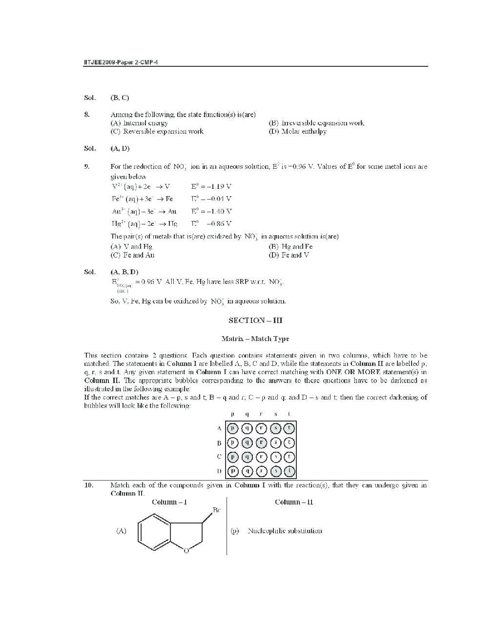 IIT JEE QUESTION PAPERS PAPER 2 WITH SOLUTIONS 2009 - Page 5