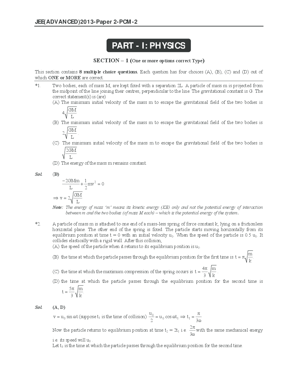 IIT JEE QUESTION PAPERS PAPER 2 WITH SOLUTIONS 2013 - Page 3