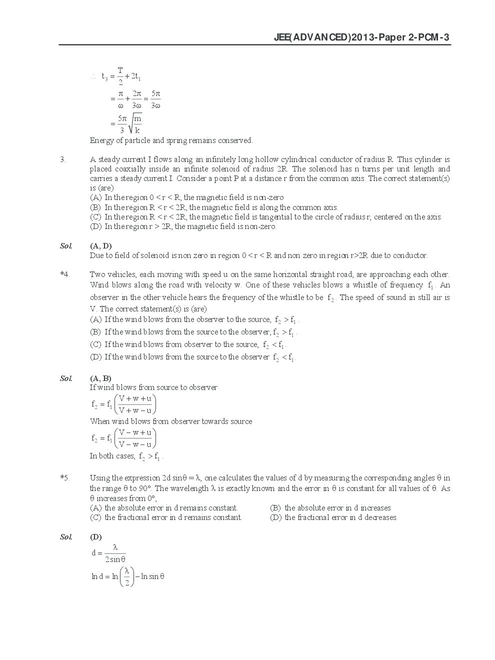 IIT JEE QUESTION PAPERS PAPER 2 WITH SOLUTIONS 2013 - Page 4