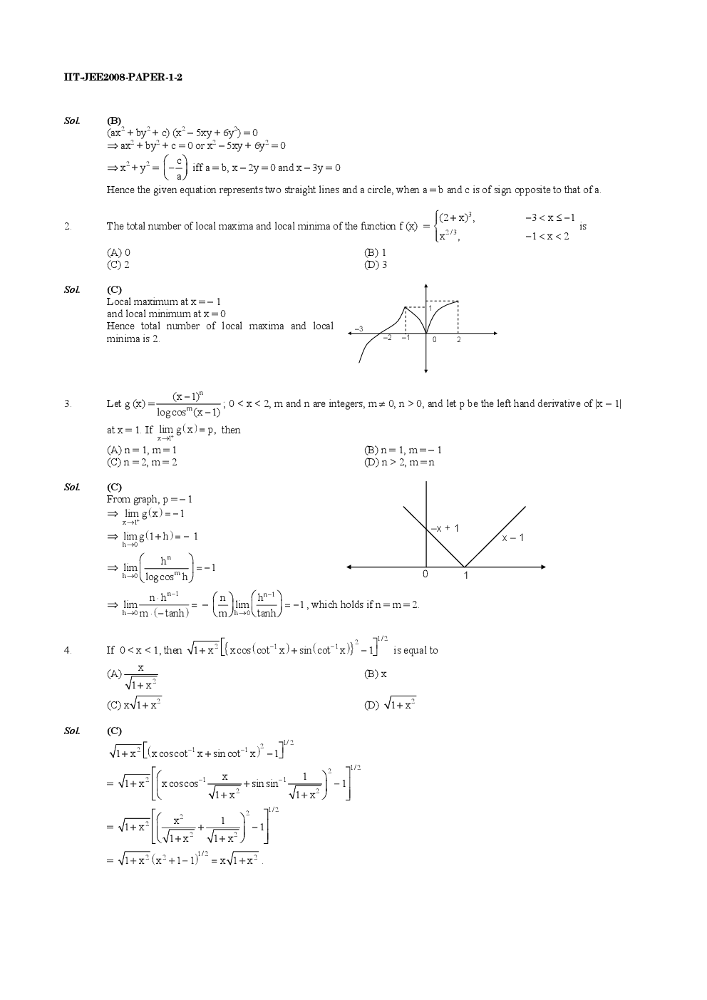 IIT JEE SOLVED QUESTION PAPERS PAPER 1  2008 - Page 3