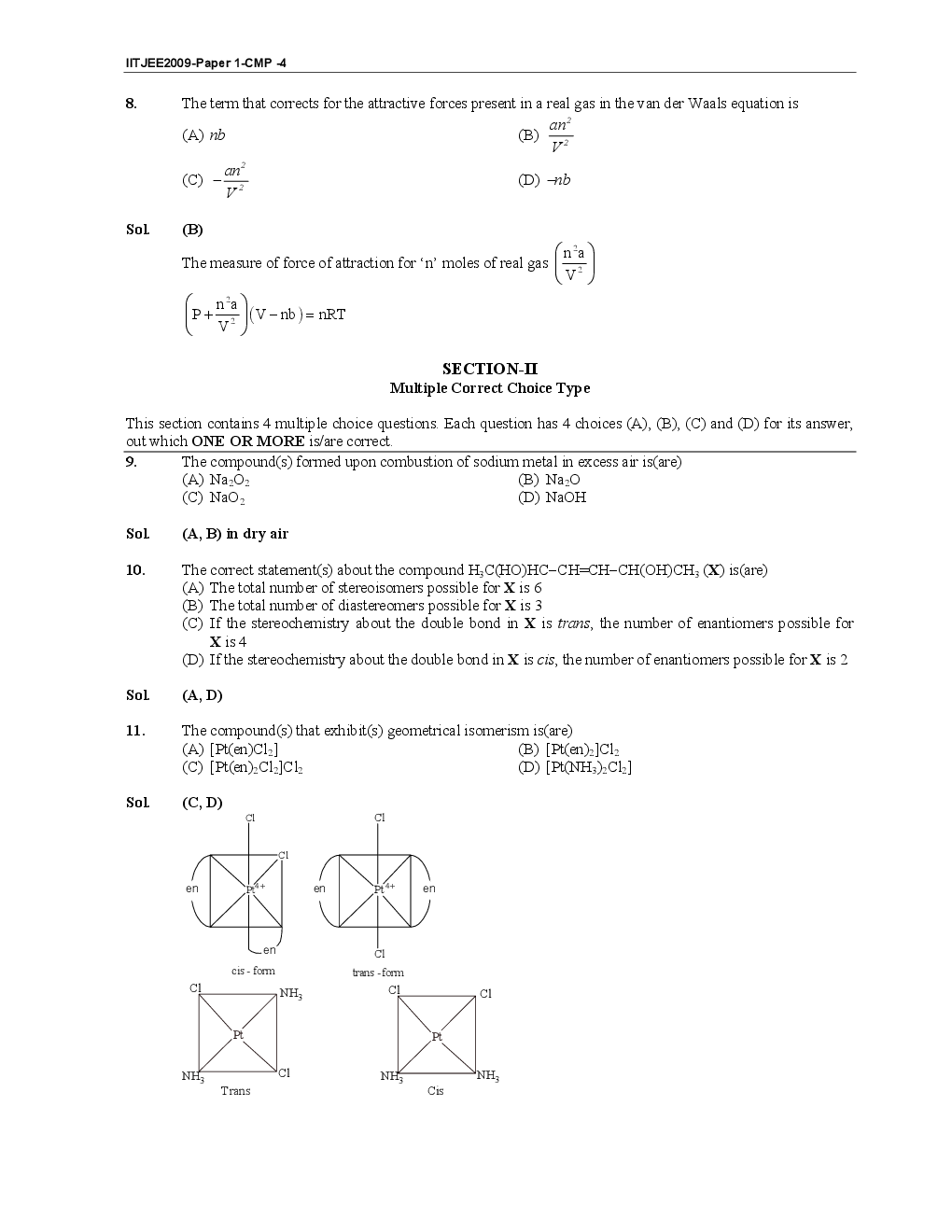 IIT JEE SOLVED QUESTION PAPERS PAPER 1 2009 - Page 5