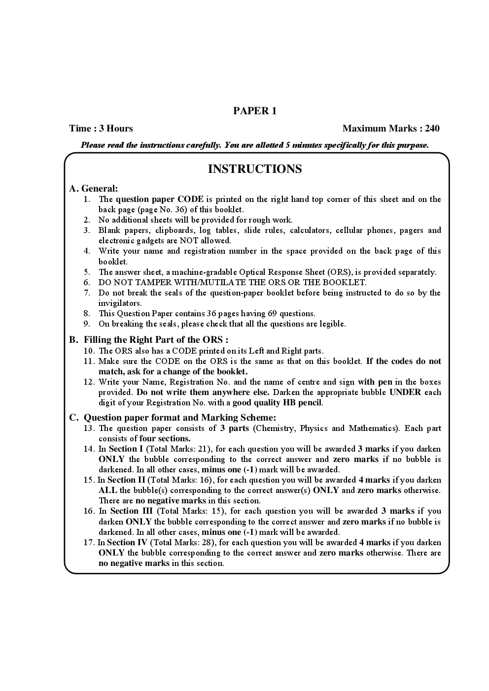 IIT JEE SOLVED QUESTION PAPERS PAPER 1 2011 - Page 2