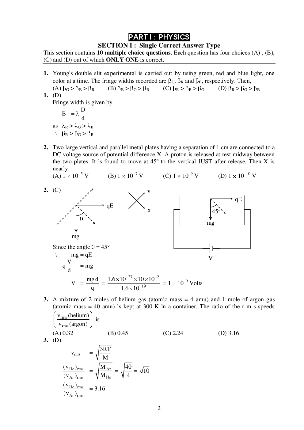 IIT JEE SOLVED QUESTION PAPERS PAPER 1 2012 - Page 3