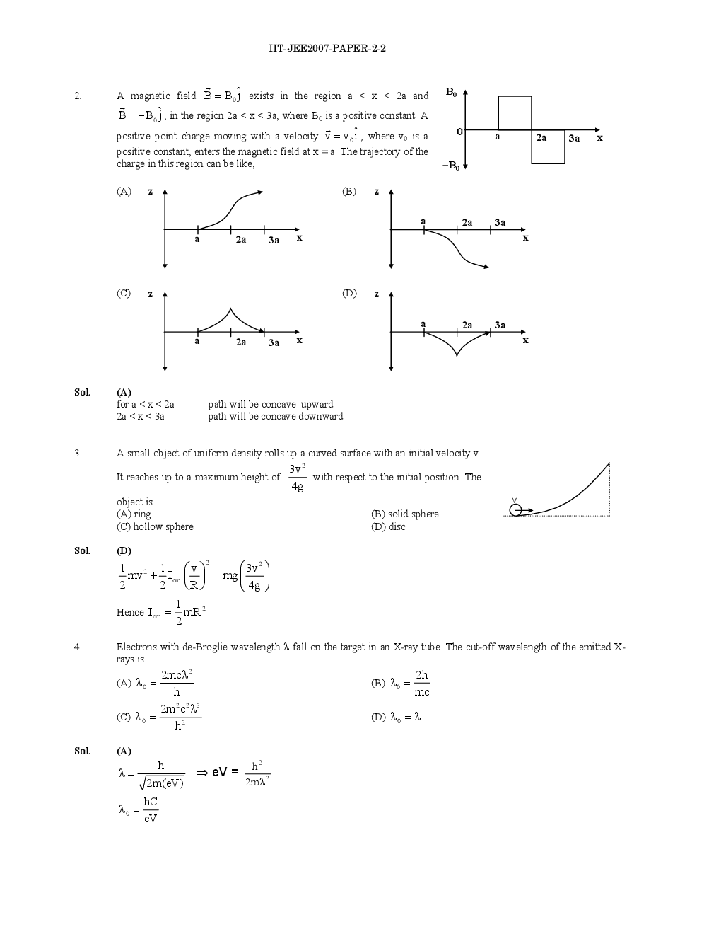 IIT JEE SOLVED QUESTION PAPERS PAPER 2 2007 - Page 3