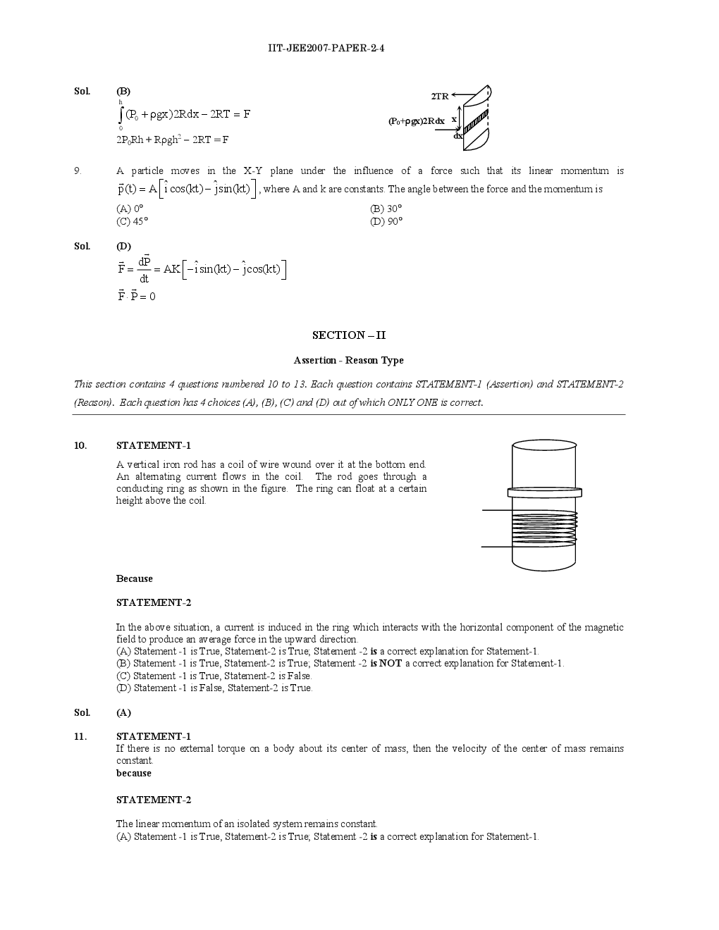 IIT JEE SOLVED QUESTION PAPERS PAPER 2 2007 - Page 5