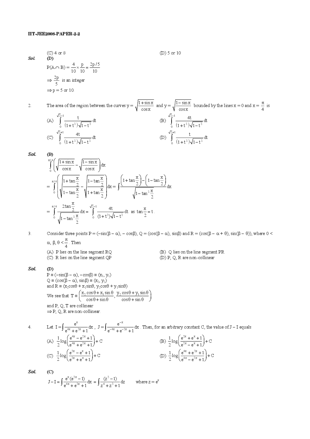 IIT JEE SOLVED QUESTION PAPERS PAPER 2 2008 - Page 3