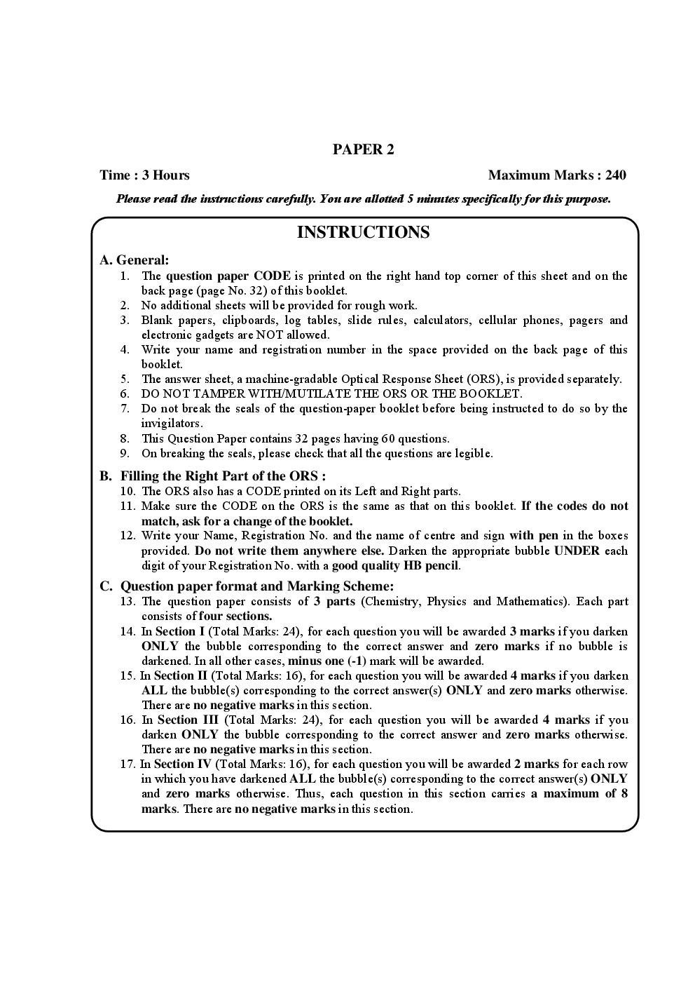 IIT JEE SOLVED QUESTION PAPERS PAPER 2 2011 - Page 2