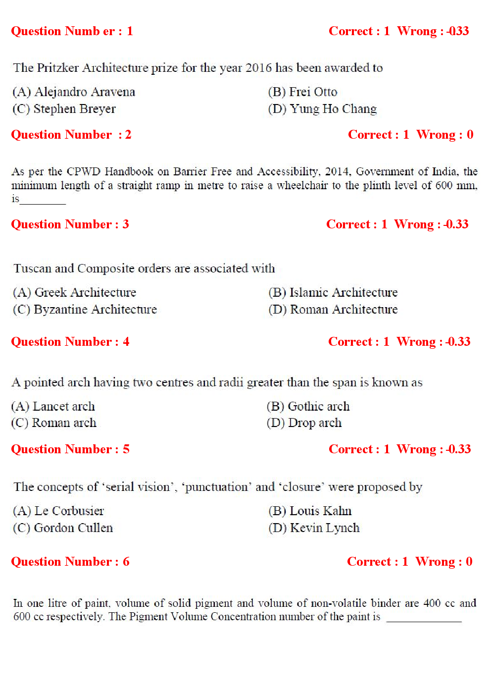 GATE Architecture and Planning Previous Year Question Papers With Answers (2017-2012) - Page 2