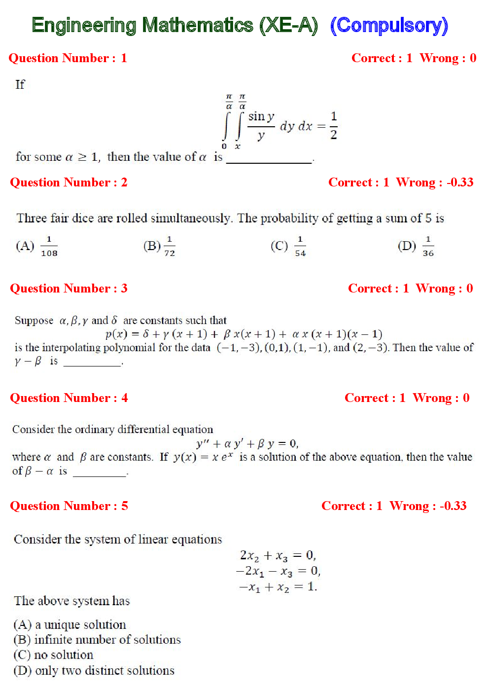GATE Engineering Sciences Previous Year Question Papers With Answers (2016-2012) - Page 2