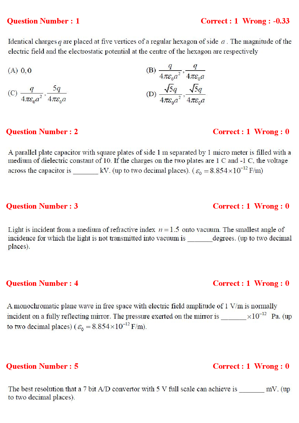 GATE Physics Previous Year Question Papers With Answers (2017-2012) - Page 2