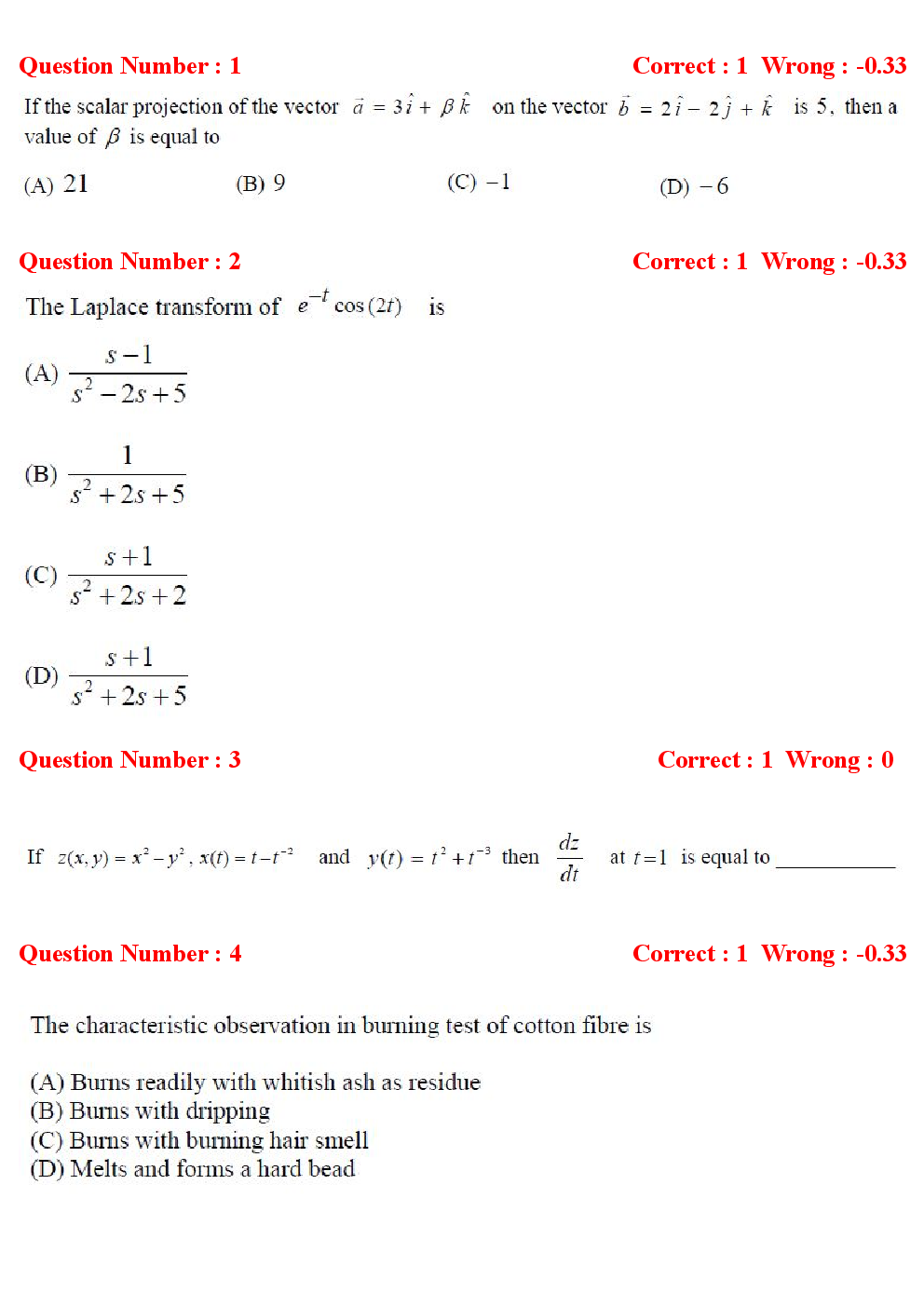 GATE Textile Engineering and Fiber Science Previous Year Question Papers With Answers (2017-2012) - Page 2