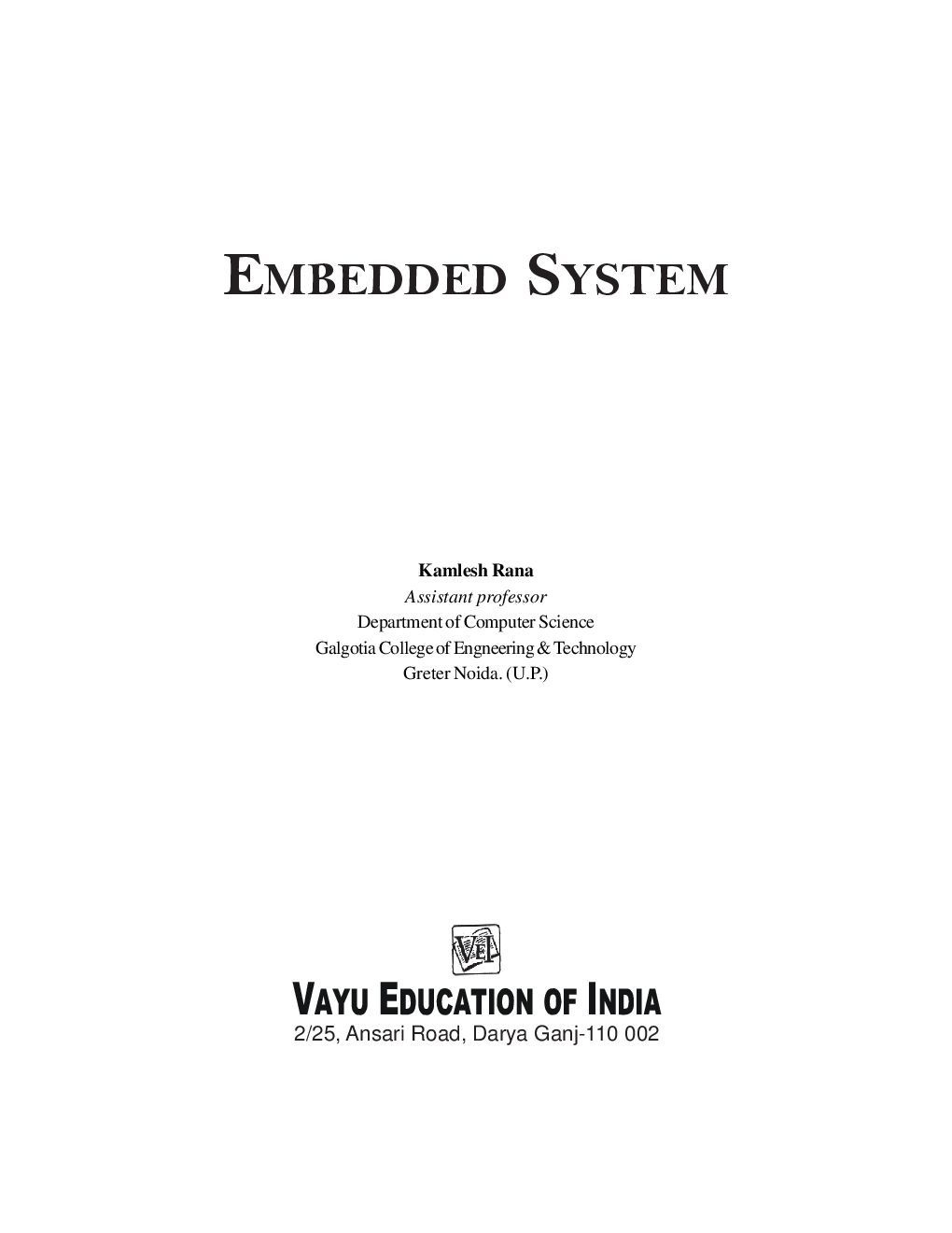 Embedded System By Kamlesh Rana - Page 1