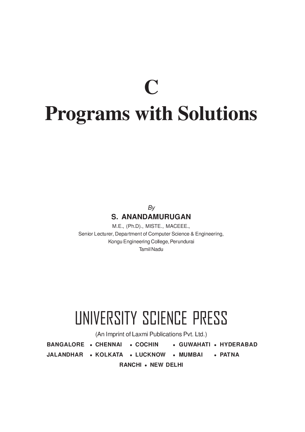 C Programs with Solution By S.Anandamurugesan - Page 2
