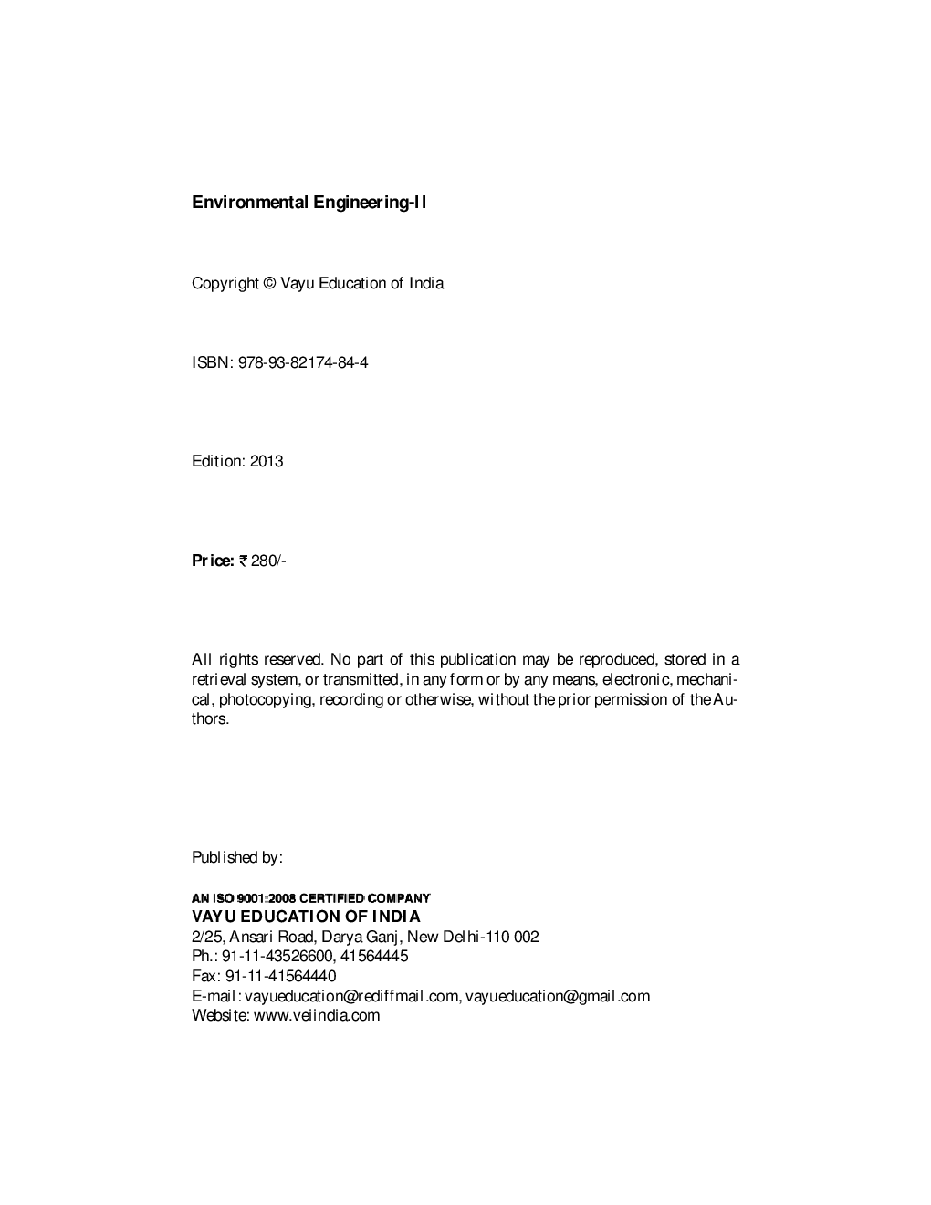 Environmental Engineering-II By Shadab Ahmad - Page 2