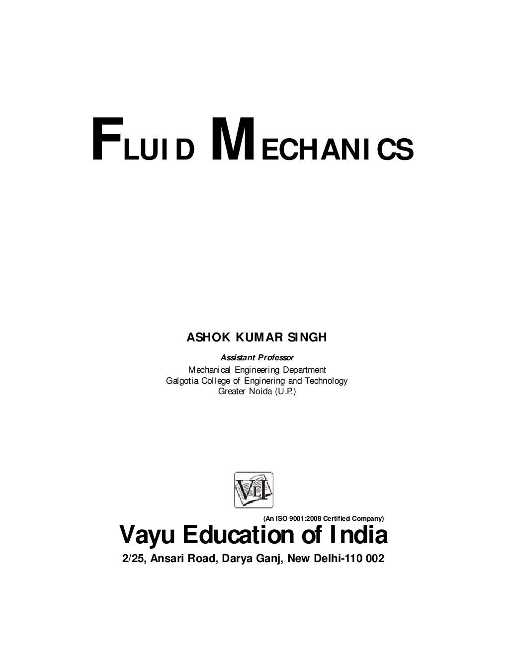 Fluid Mechanics By A.K. Singh - Page 1