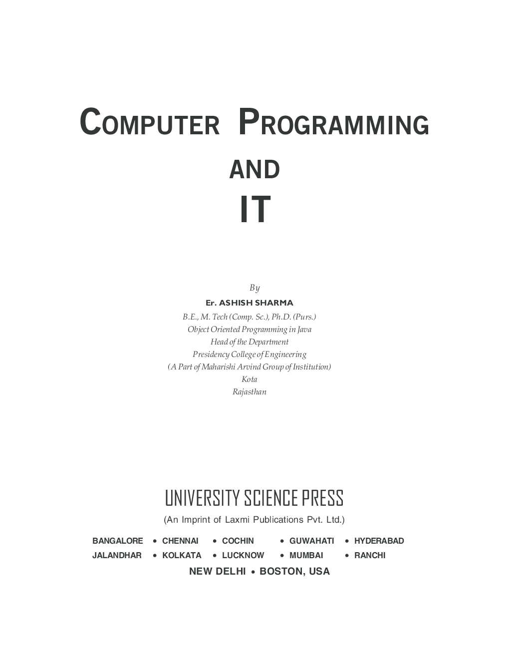 Computer Programming and IT By Er.Ashish Sharma - Page 2
