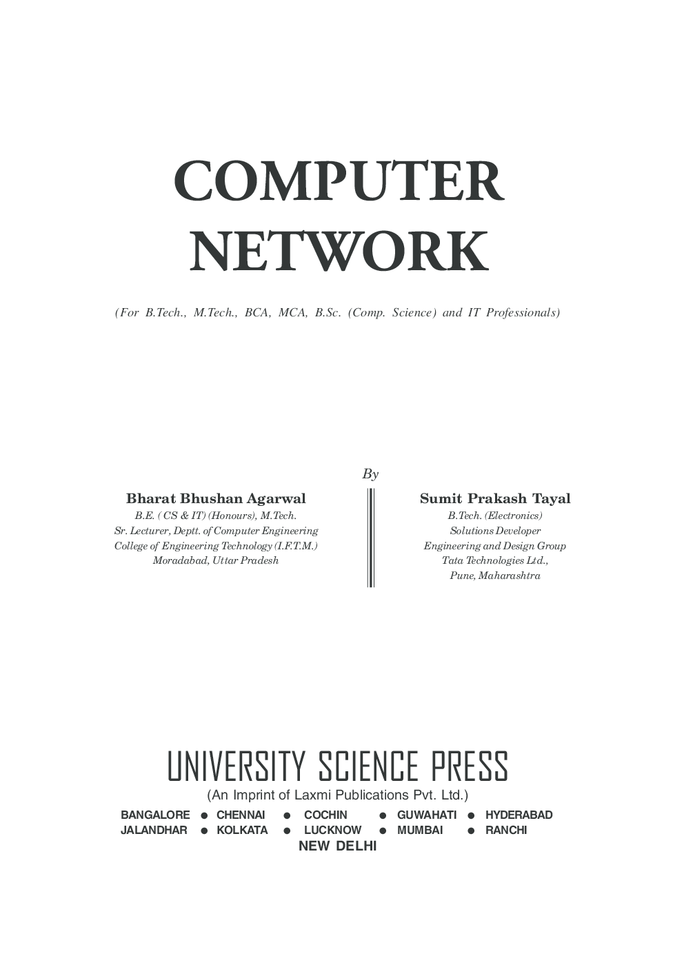 Computer Network By B.B.Agarwal & S.P.Tayal - Page 2
