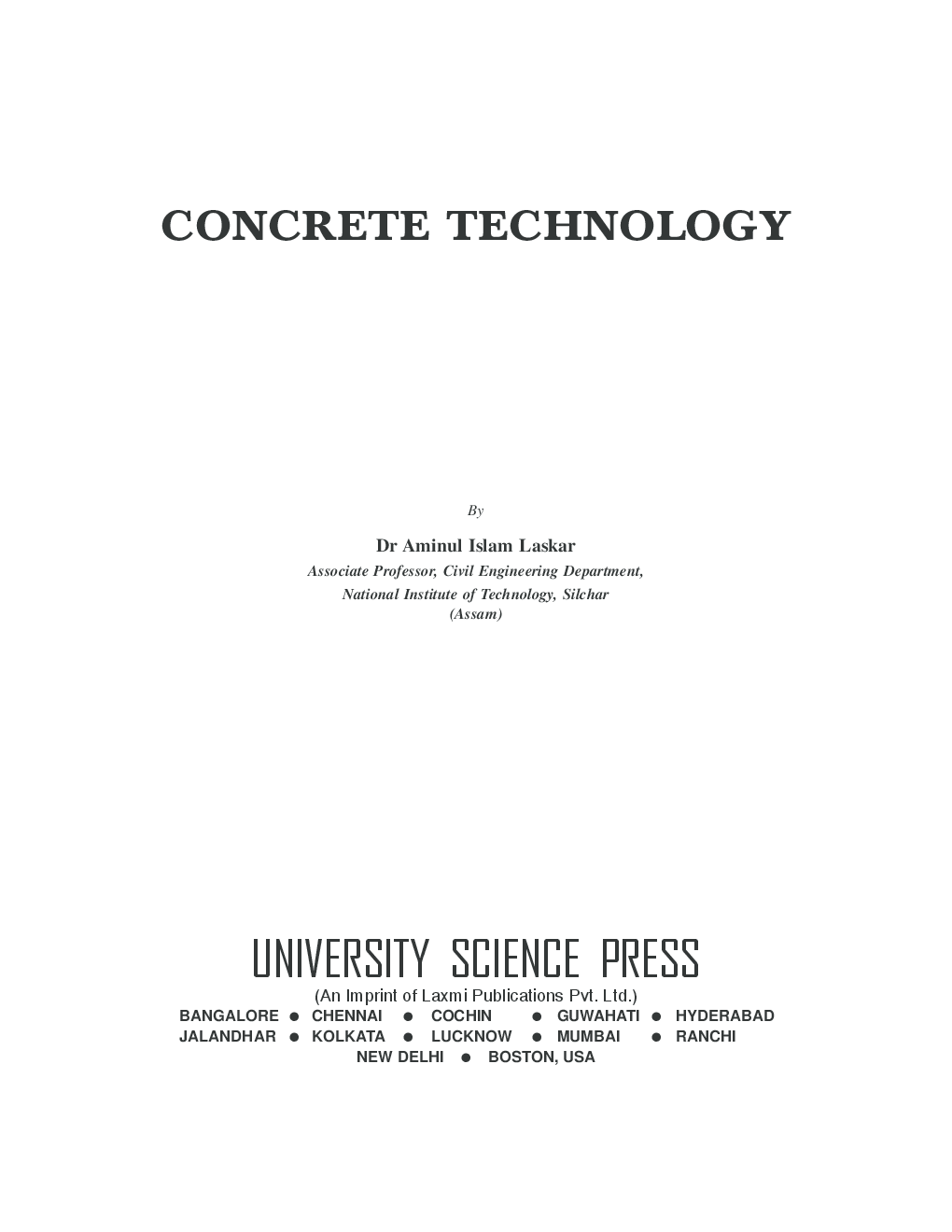 Concrete Technology By Dr. Aminul Islam Laskar - Page 2