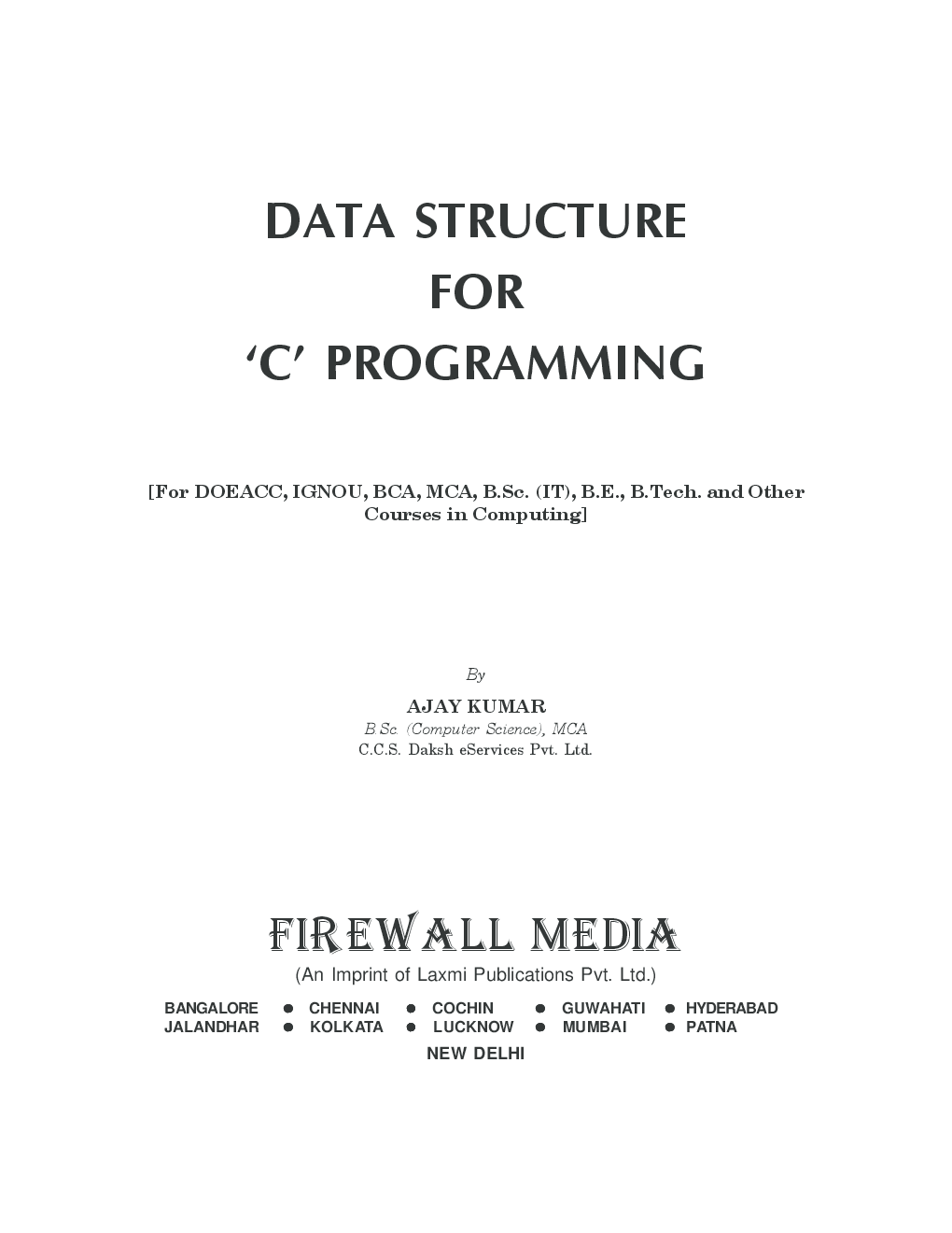 Data Structure for C Programming By Ajay Kumar - Page 2