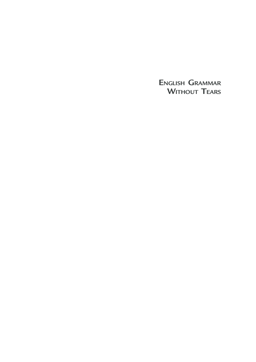 English Grammar Without Tears By Vishwanathan Nair, Chandrika A - Page 1