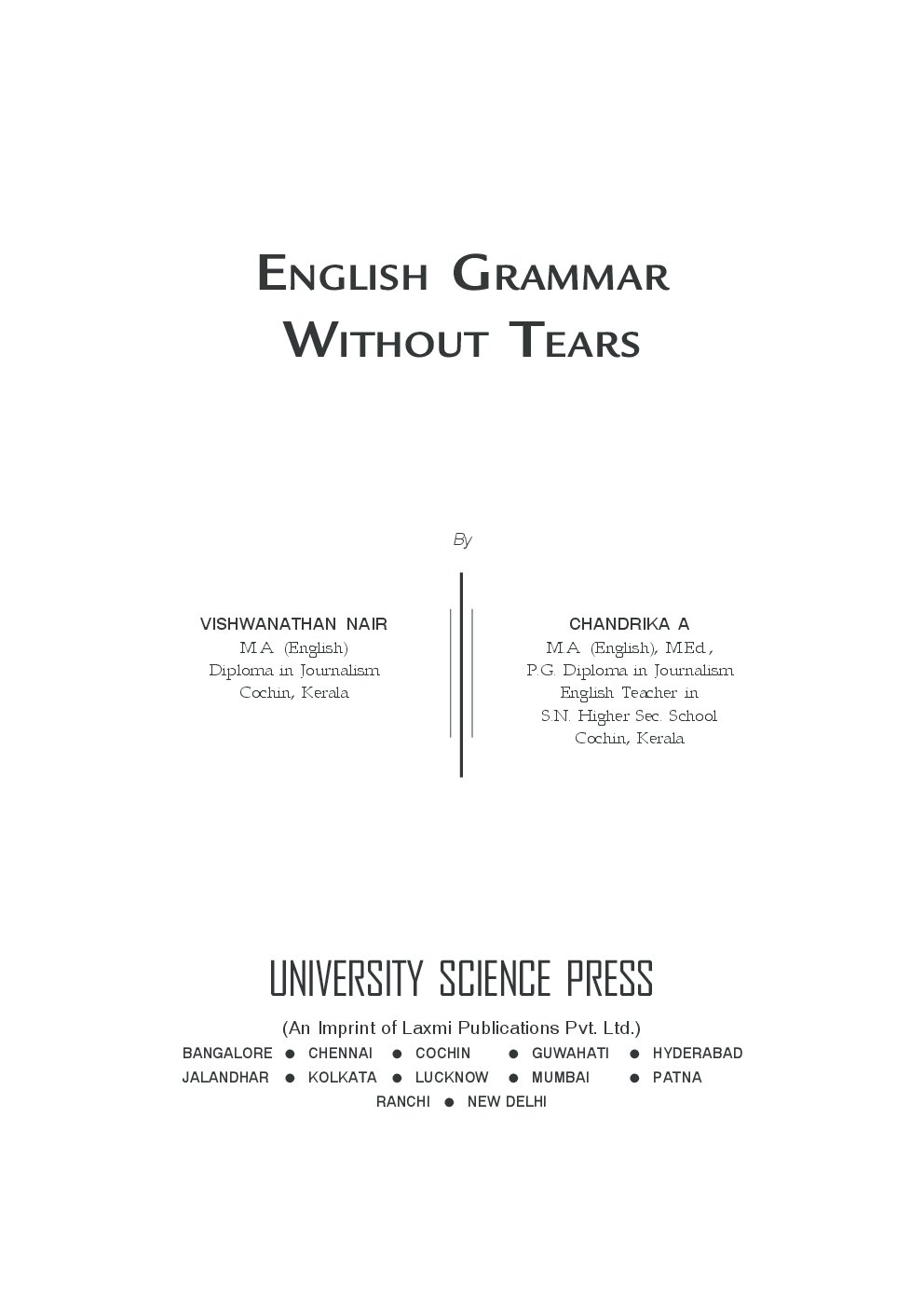 English Grammar Without Tears By Vishwanathan Nair, Chandrika A - Page 3