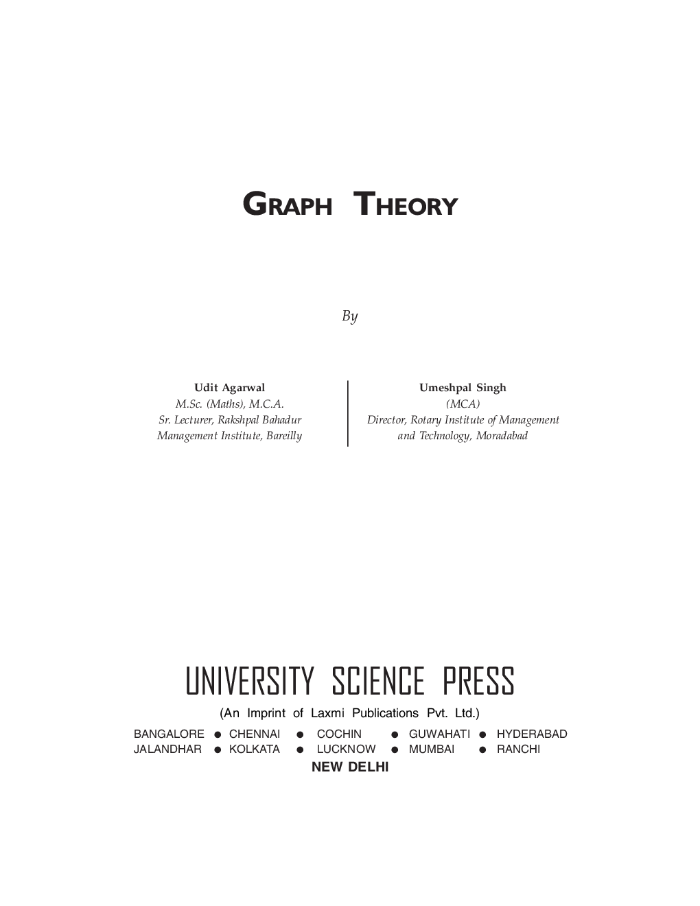 Graph Theory By Udit Agarwal, Umeshpal Singh - Page 2