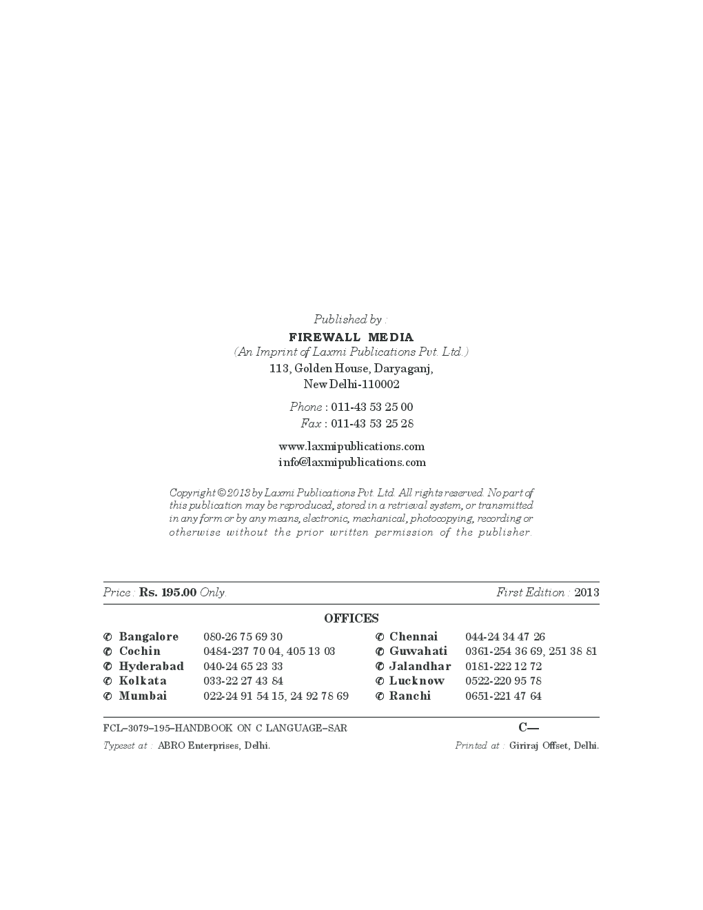 Handbook on C Language By Sangita Sardana - Page 3