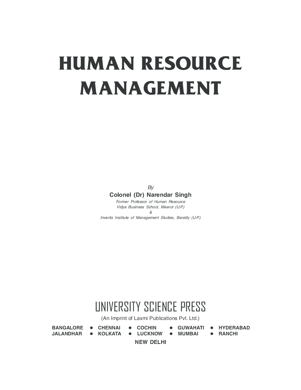 Human Resource Management By Col(Dr.) Narendar Singh - Page 3