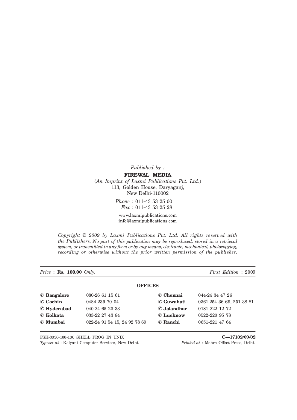 100 Shell Programs In Unix By Sarika Jain, Shivani Jain - Page 3
