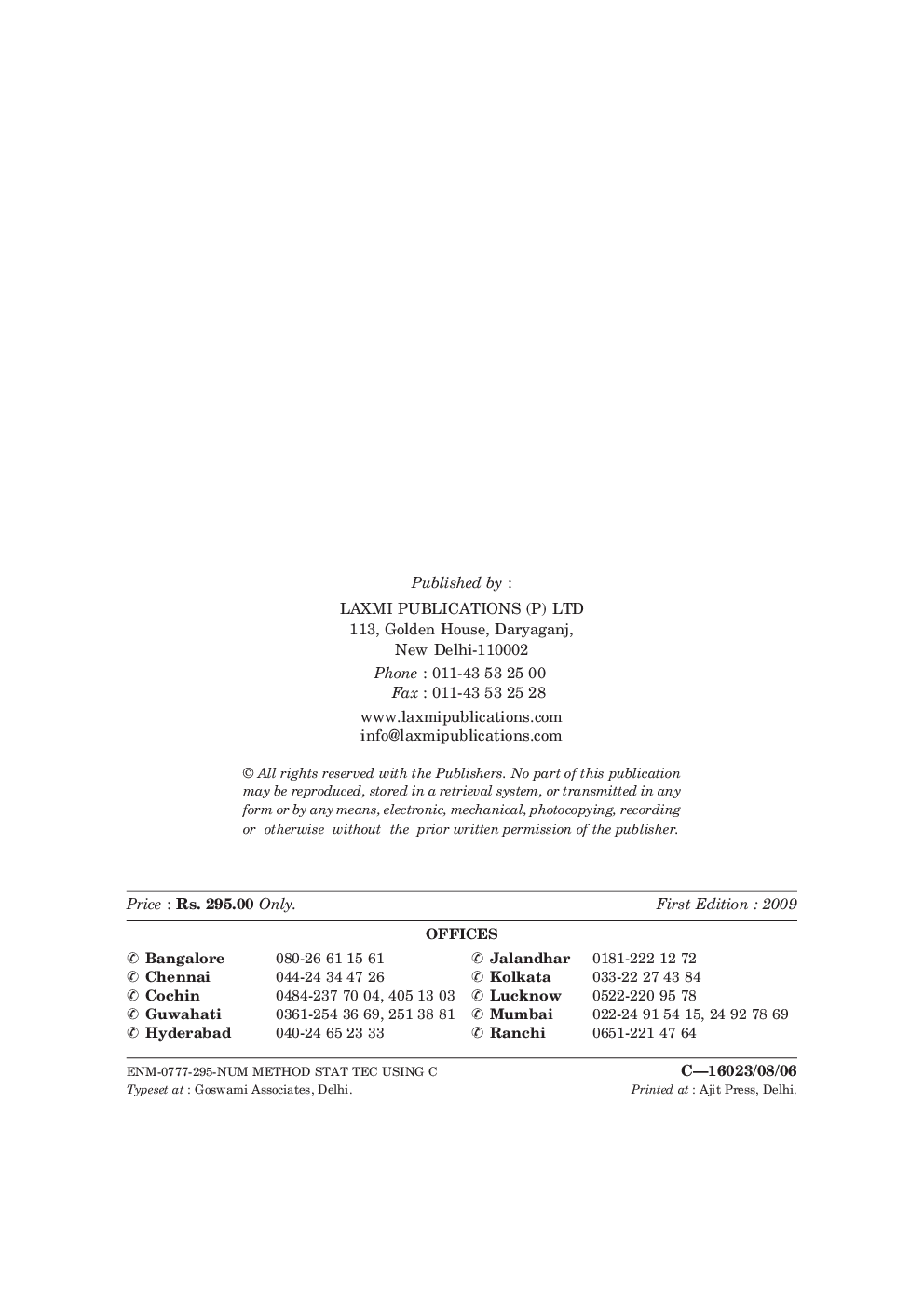 Numerical Methods And Statistical Techniques Using C By Manish Goyal - Page 3