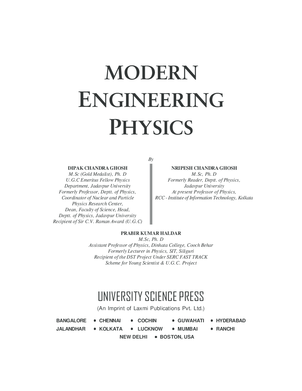 Engineering Physics By Deepak Chandra Ghosh, Nripesh Chandra Ghosh, Prabir Kumar Haldar - Page 3