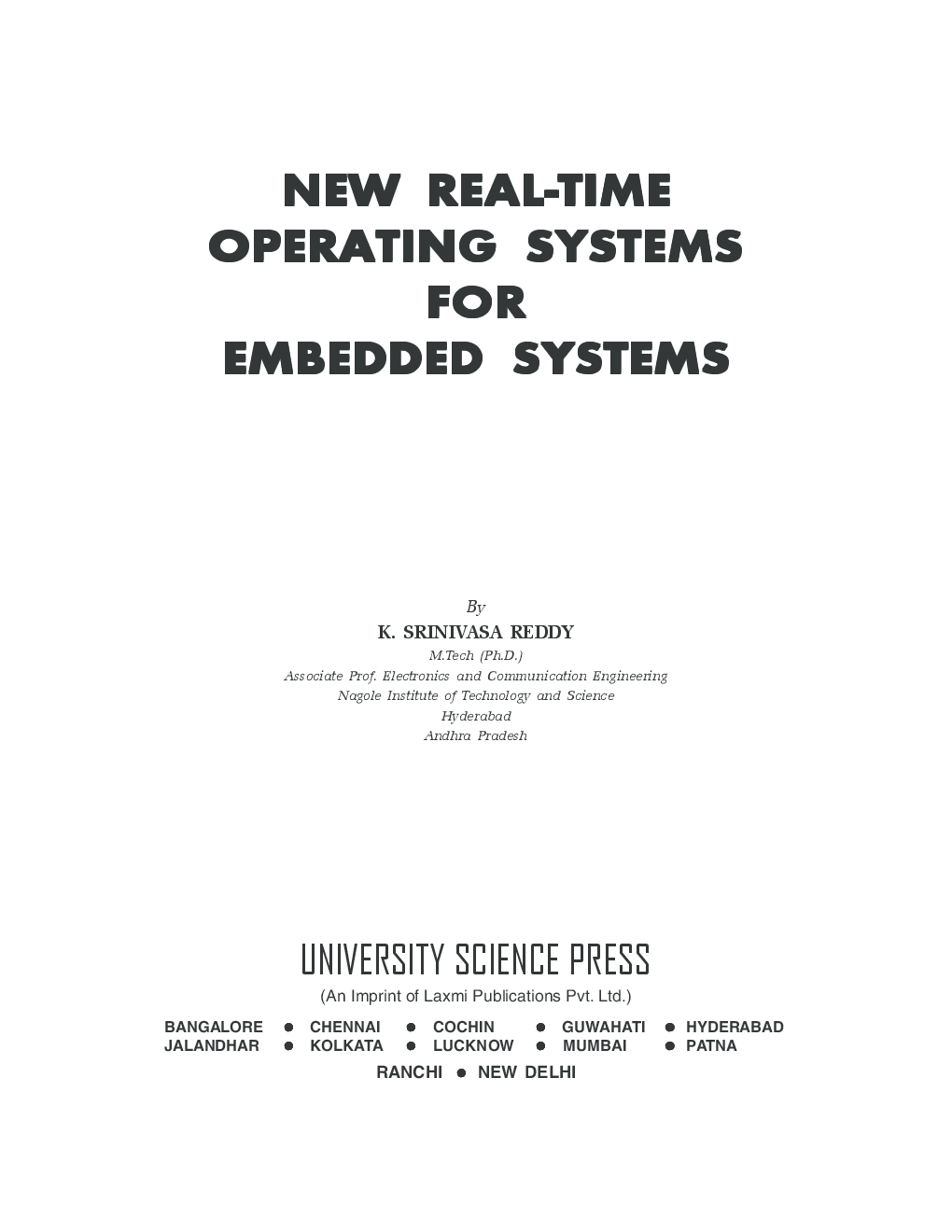 New Real-Time Operating Systems For Embedded Systems By K. Srinivasa Reddy - Page 2