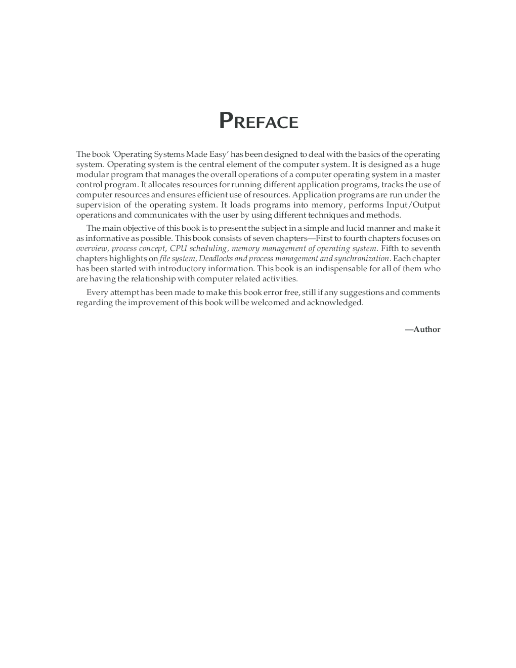 Operating Systems Made Easy By C. Madana Kumar Reddy - Page 5