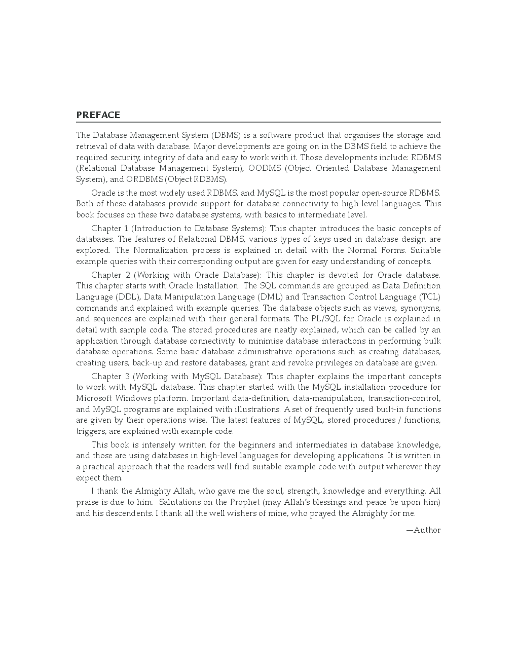 Oracle And Mysql - A Practical Approach By B. Mohamed Ibrahim - Page 5