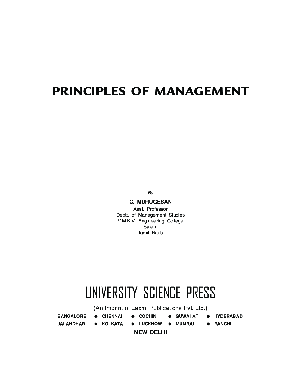 Principles Of Management By G. Murugesan - Page 2