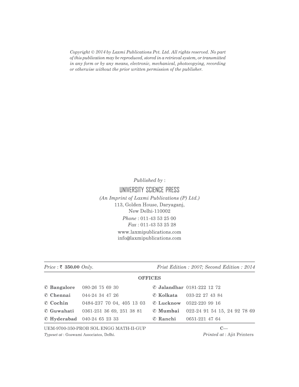 Problems And Solutions In Engineering Mathematics Volume-II - Page 3