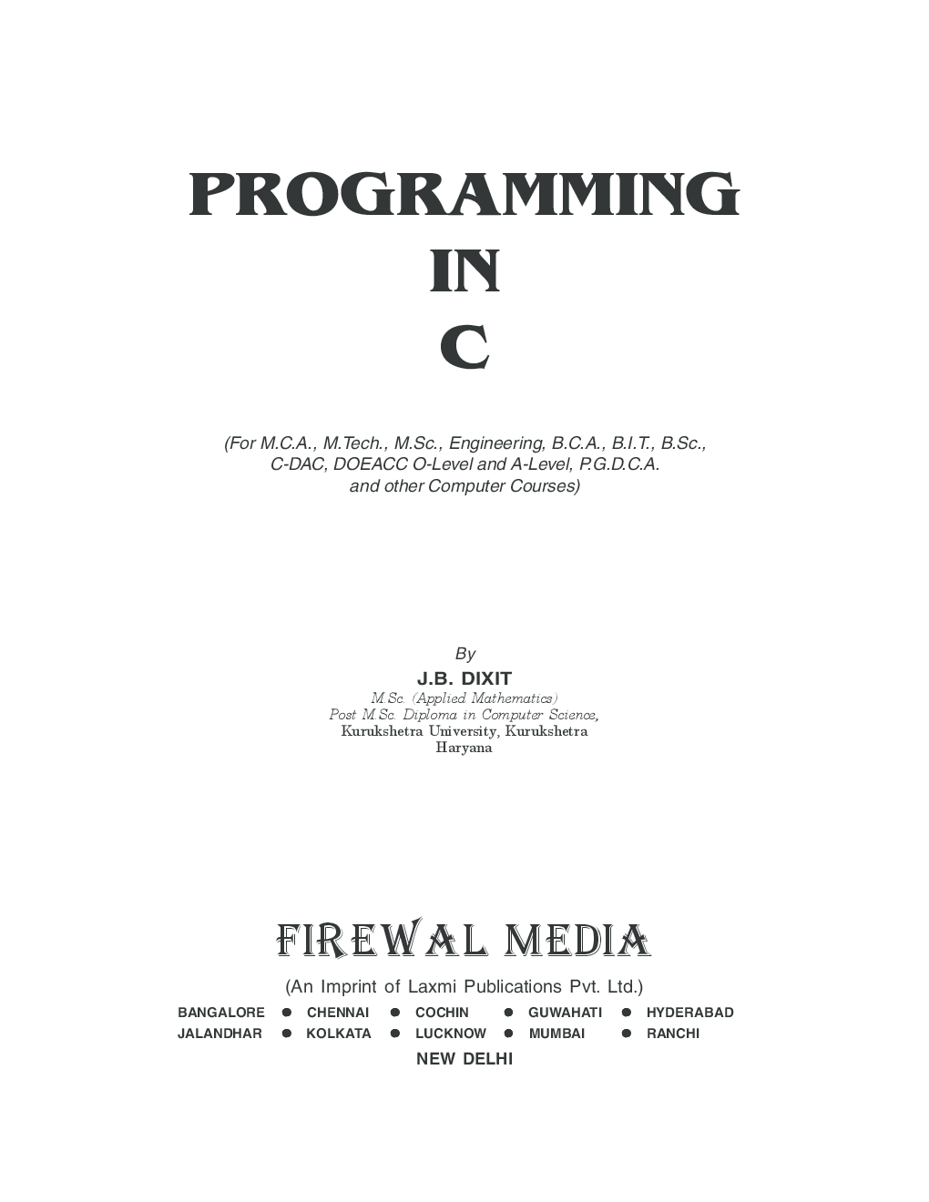 Programming In C By J.B. Dixit - Page 2