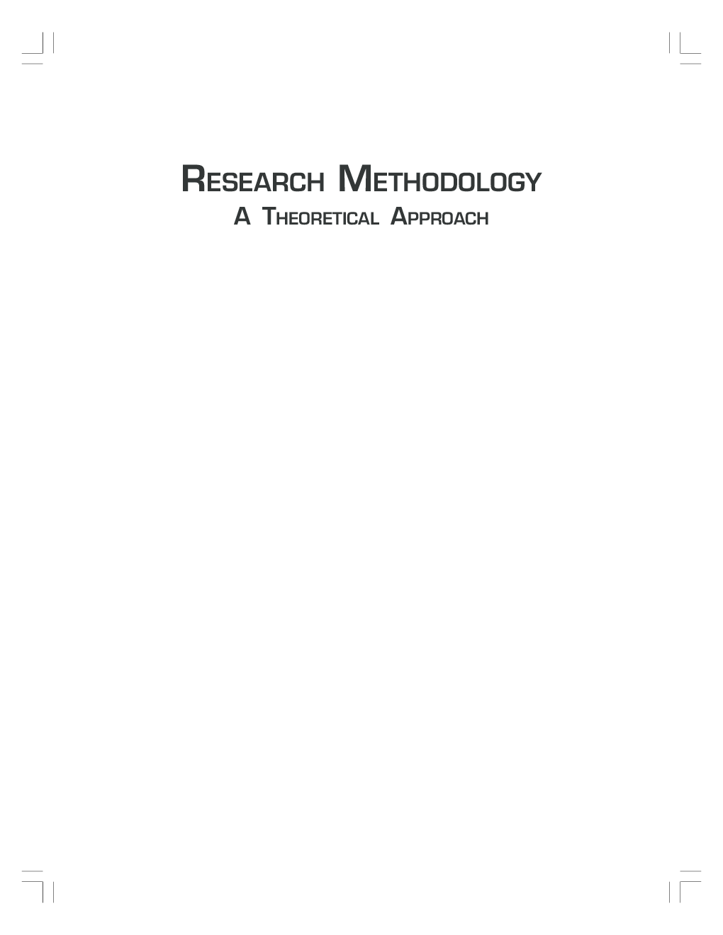 Research Methodology A Theoretical Approach By D.Napolean, B.Balaji Sathya Narayanan - Page 2