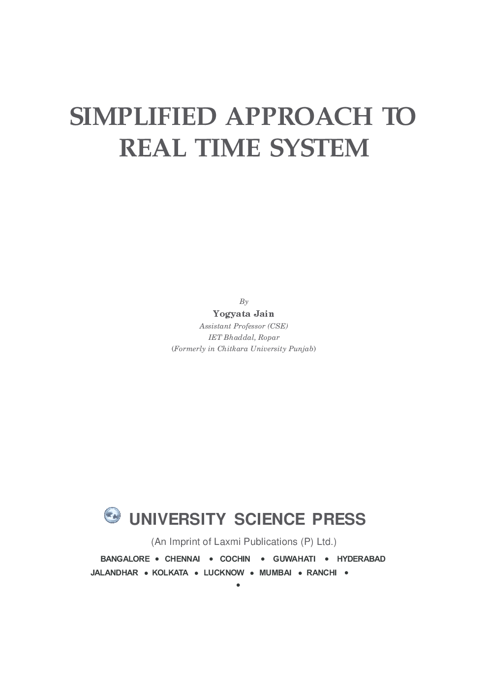 Simplified Approach To Real Time System By Yogyata Jain - Page 1